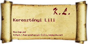 Keresztényi Lili névjegykártya