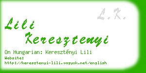 lili keresztenyi business card